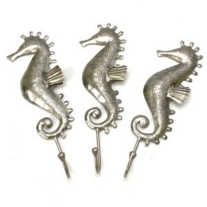Artisan Handcrafted Metalwork Wall Art/Wall Hooks (3 Pack)
